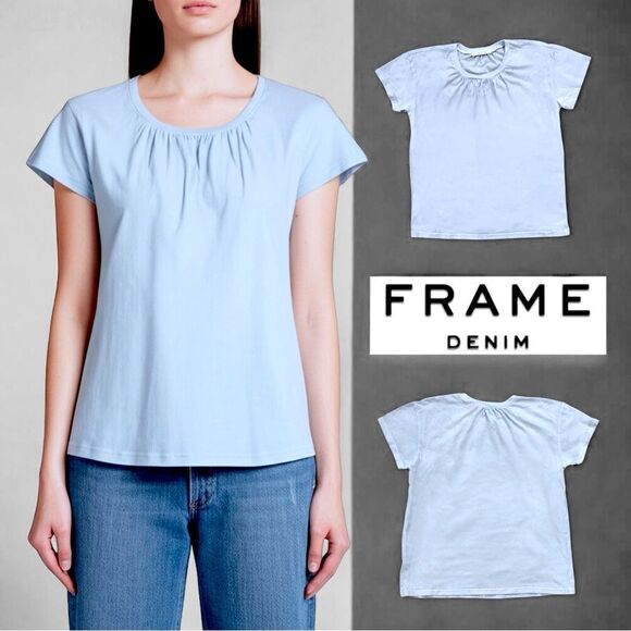 Frame The Gathered Short Sleeve Tee - Picture 1 of 11